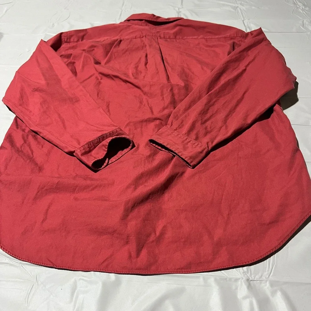 Polo Ralph Lauren Mens 3XLT Red Classic Fit Button Down Shirt Long Sleeve Cotton